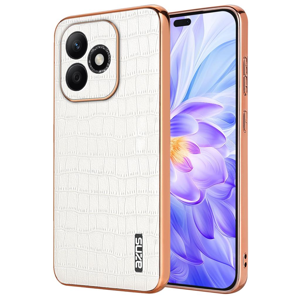 AZNS For Honor X60i 5G Case Electroplating Crocodile Texture PU+TPU Phone Cover