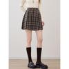 Betu Women's Plaid Pleated A-Line Short Skirt