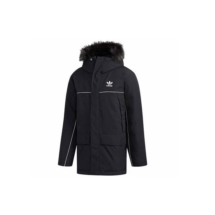 adidas originals hooded Long Sleeves Down Jacket Black Men s FL1417 S