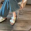Birkencool Slippers Women'S Summer New Versatile Flat Bottom One Word With Square Buckle Thick Bottom Beach Birkencool Slippers