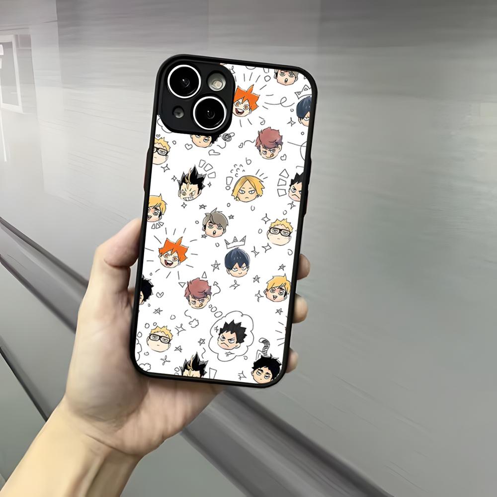 Cool Anime H-Haikyu!! Phone Case For Iphone 17 16 15 14 13 12 Pro Max Xr Air Plus Skin Feel Black Hard Shell Cover