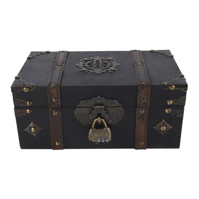 Retro Aufbewahrungsbox aus Holz Exquisite dekorative handgefertigte Vintage Schmuckschatulle für Schmuck