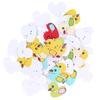 50Pcs DIY Wood Buttons Cute Cartoon Duck Pattern Buttons for DIY Crafts Scrapbooking