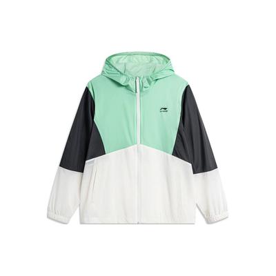 Leichte Softshell Freizeitjacke Sonnenschutz UPF50+ Herren Oberbekleidung Cool-Grün Milchweiß AFDU363-4