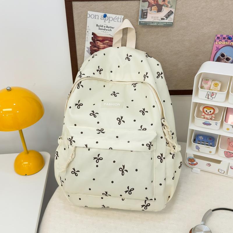 Schoolbag1011 new bow casual backpack student class schoolbag travel cute commuter versatile backpack