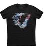 American Flag Bearing Eagle Patriotic Men's Black Trending New T-shirt