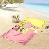 SpongeBob&Patrick Star Print Beach Towel, Large Soft Quick Dry Towel for Beach Camping Swimming