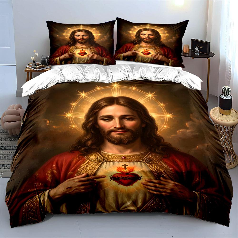 Heilig Hart van Jezus. Beddengoedsets Dekbedovertreksets Dekbedovertrekken Kussenslopen(1*Dekbedovertrek 2*Kussenslopen zonder dekbedvulling)