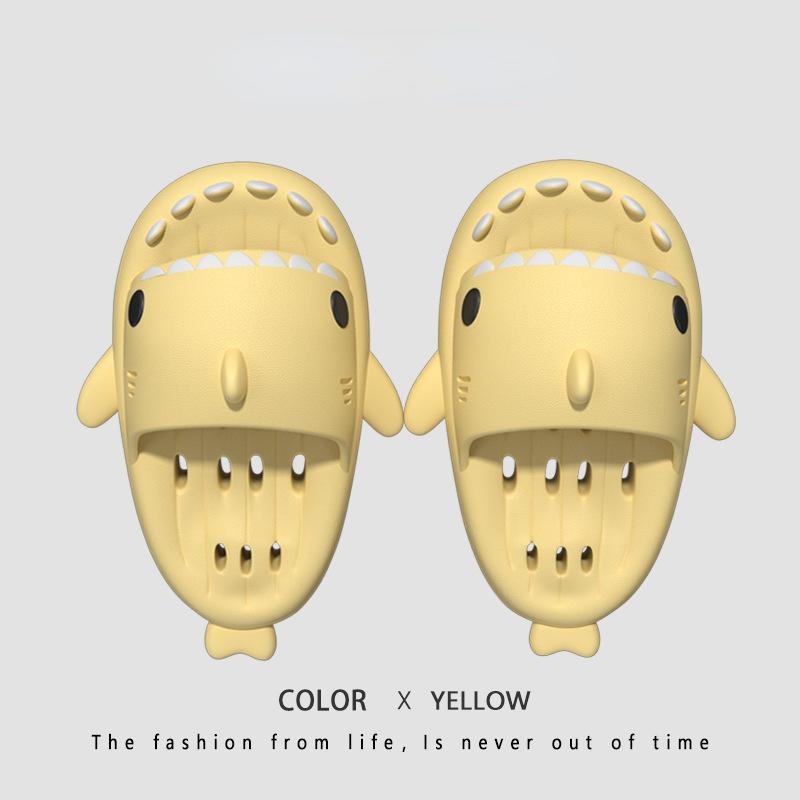 

Парные тапочки с полой акулой на толстой подошве, Нескользящие непромокаемые тапочки для ванной комнаты, уличные домашние тапочки Tide 42-43 жёлтый