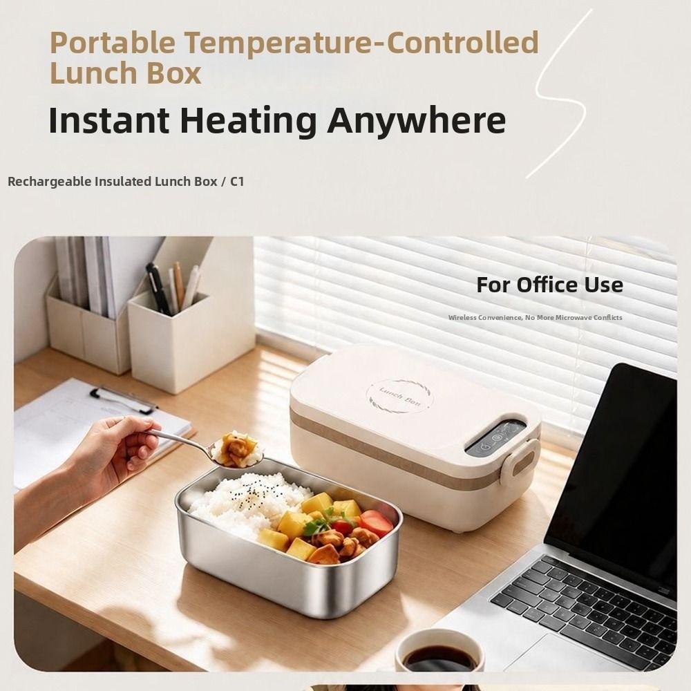 Fast Heating USB Heated Lunch Box Wireless Cordless Food Warmer Electric Lunch Box Travel Meals