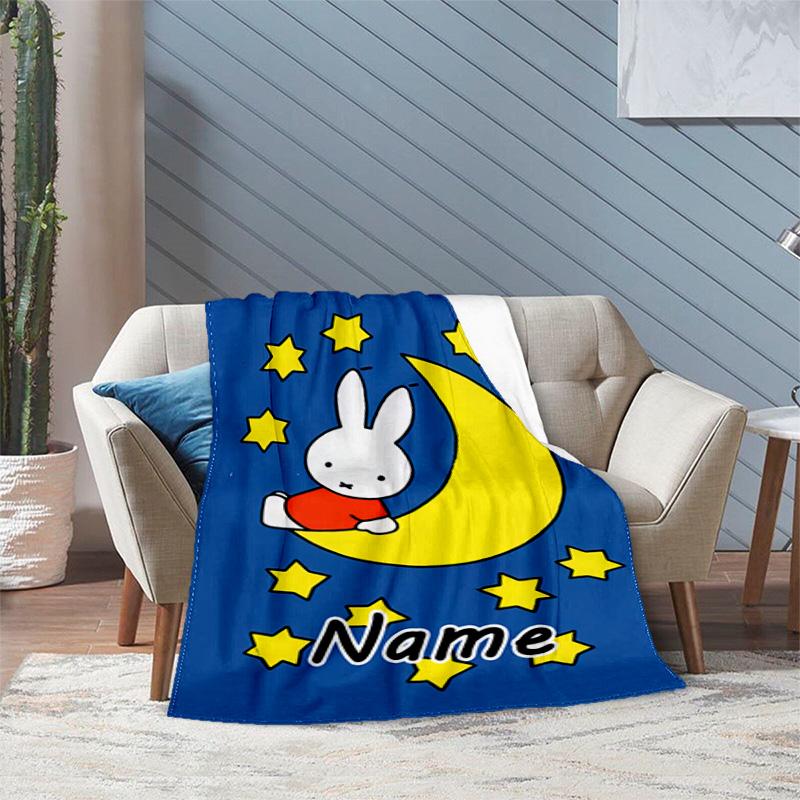 Miffy London Custom Name Blanket Suitable All Seasons Soft Comfortable Sofa Office Home Blanket Soft And Comfortable Camping Trip