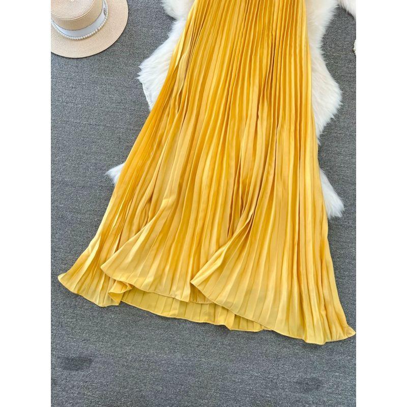 Travel Photography Loose Sling Beach Dress for Seaside Vacation