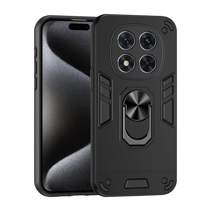 For Mi Poco X6 X7 Pro 5G Case Shockproof Armor Magnetic Holder Ring Case For Xiaomi Mi POCO C75 C61 F6 Lens Protect Cover