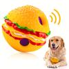 Pet Chew Toy Hamburger Ball Durable Rubber Bite Resistant Interactive Dog Toy for Teeth Cleaning and Playtime Exercise