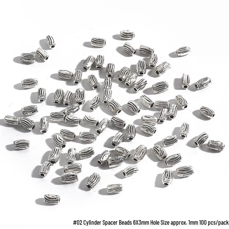 DIY Alloy Cylinder Spacer Beads & Caps for Bracelets & Necklaces