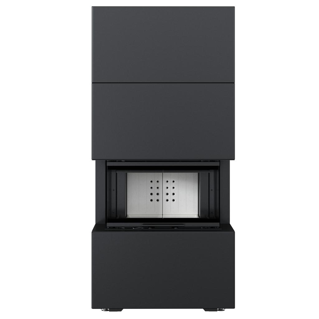 Modular fireplace NBC/EASY BOX 7 kW Ø 160 steel casing Black