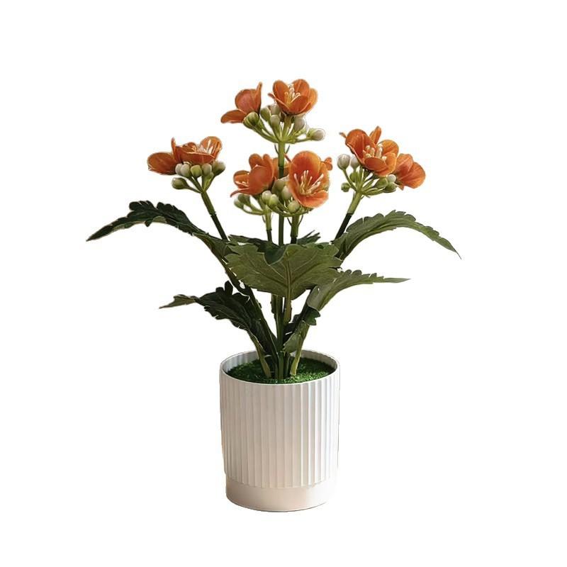 Small Jasmine Flower Garden Pot With Plastic And Silk Material For Outdoor Decor And Photography Props