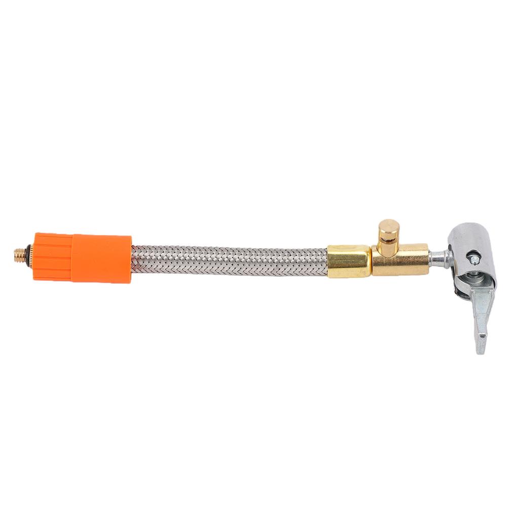 Tire Inflator Hose Adapter 7in Stainless Steel M6 Thread Tire Inflator Replacement Hose for Cars Motocycles Bikes