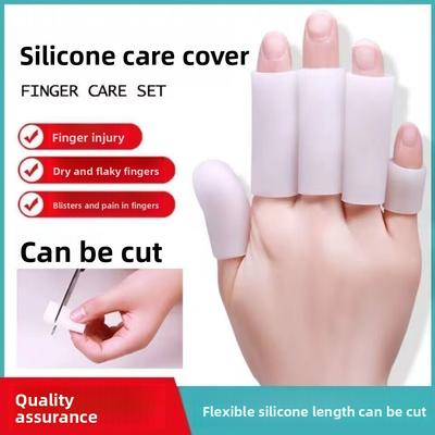4/2ks silikonový chránič prstů proti popraskání hydratační návlek na prst zranění psaní proti opotřebení a nemrznoucí návlek na prst