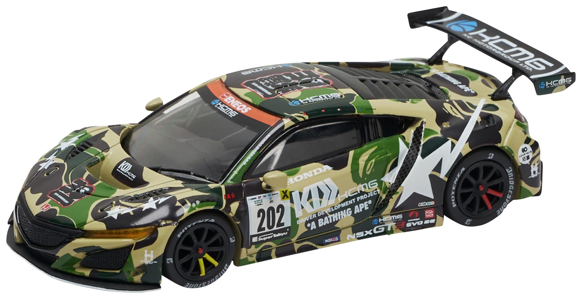 

Genesis Company BAPE X POP RACE Масштаб 1/64 Honda NSX GT3 EVO22 KCMG BATHING APE Готовая модель PR640027