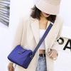 Zipper Nylon Shoulder Bag Korean Style Canvas Bucket Bag Fashion Women Crossbody Bag  Outdoor