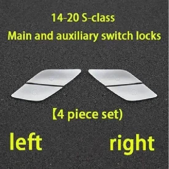 LHD RHD Car Interior Sticker For Mercedes Benz C E S Class GLC GLK GLB Central Door Lock Unlock Switch Button Cover Accessories