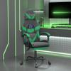Day and Night - Day and Night Gaming Chair with Footrest Synthetic Leather Black Green