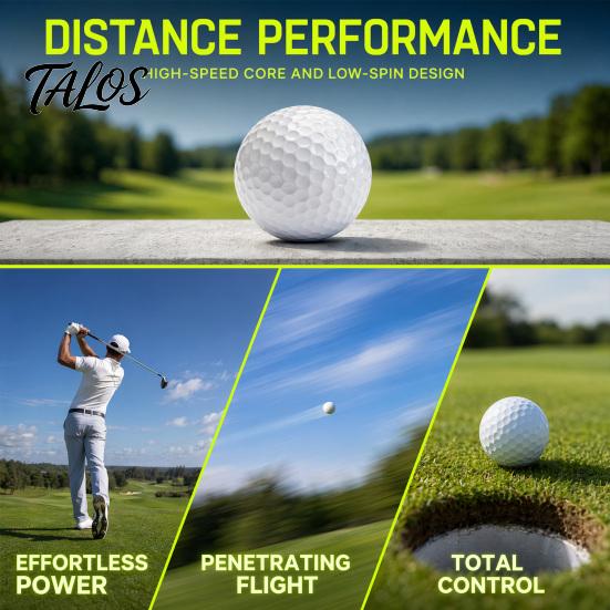 Palline da Golf Comode 1/6/12 Pezzi Palla per Allenamento a Lunga Distanza, Palla a Doppio Strato per Allenamento dello Swing e del Putting per Campo Pratica Interno Esterno