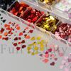 Nail Sequins 12 Boxes Mixed Sizes Love Sequins Romantic Valentine's Day Nail Sequins