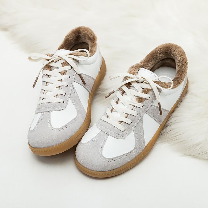 

Fleece couple child winter versatile little white shoes warm cotton shoes fashion casual sports shoes women 35 [female size]