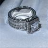New Square-shaped Imitation Zirconia Set Ring - Fashionable Engagement Ring