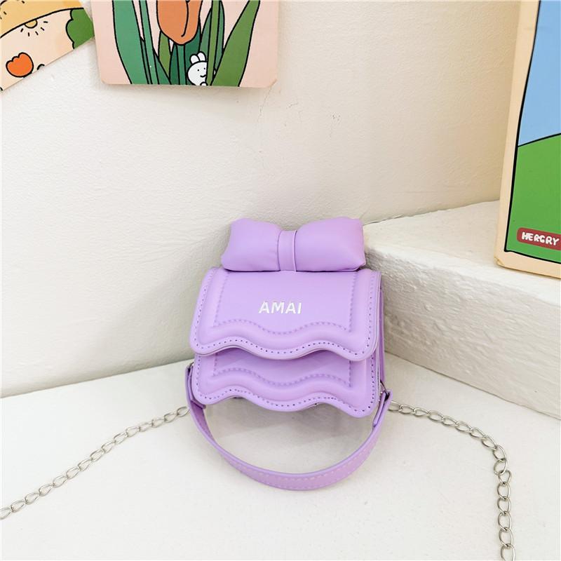 Exquisite trendy children's bag super cute bow bag princess baby foreign style shoulder messenger bag