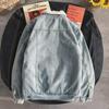 Men's Plush Thickened Denim Jacket - Warm and Casual Cotton Coat for Autumn and Winter
