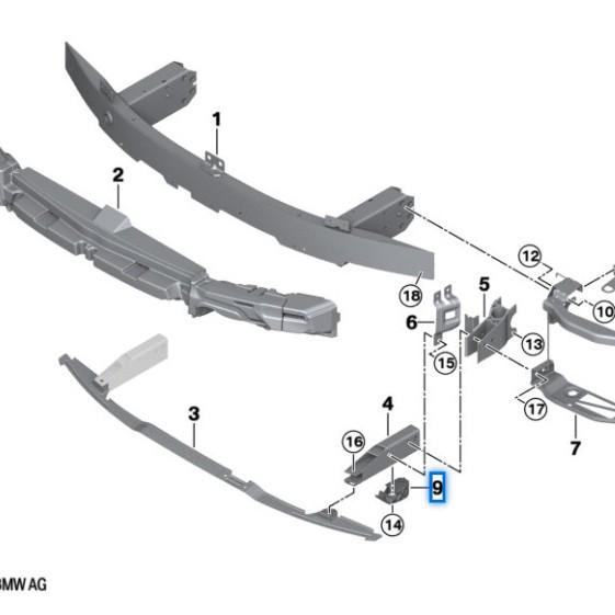 BMW 3 Series G80 Small Bumper Iron Bracket (51118069436) Replacement