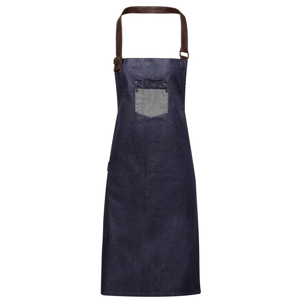 Premier Faux Leather Denim Bib Apron
