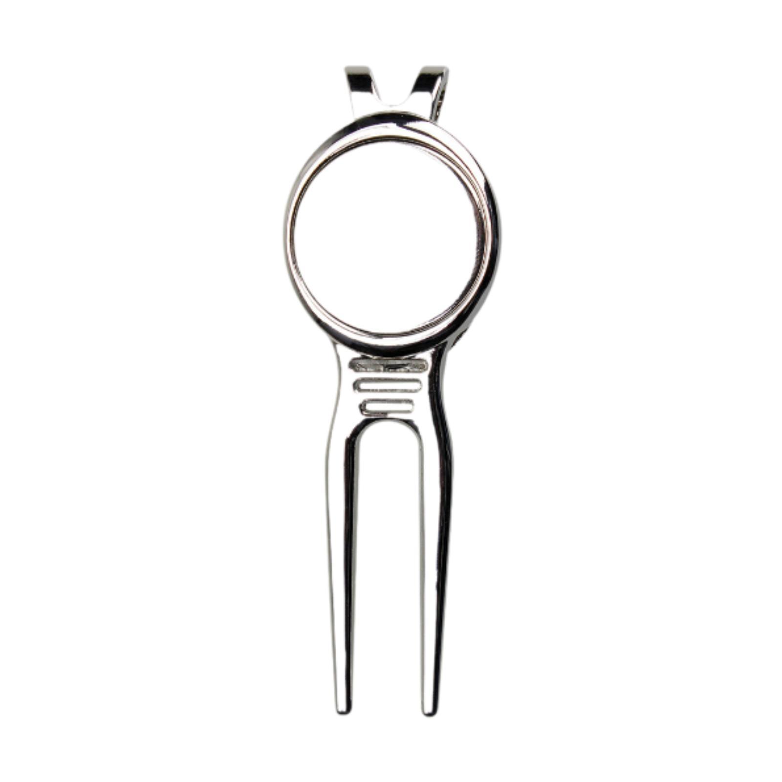 

Divot Repair Tool Portable Compact Fairway Repair Fork Golf Repair Pitch Fork Golf Fork for Gifts Exercise Outdoor Golf Supplies серебряный
