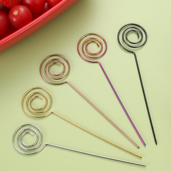 Drink Picks Heat Resistant Long-lasting Decorative Multi Shapes Reusable Fruit Stick