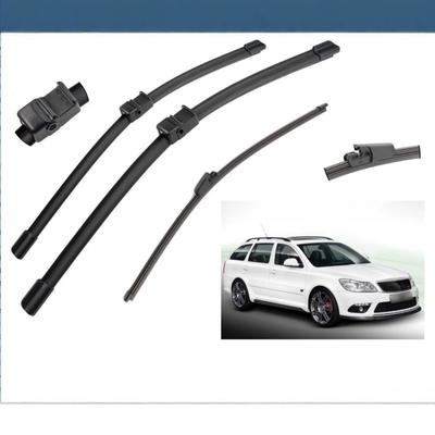 Passend für ŠKODA Octavia 2004-2011 24" + 19" + 16" Scheibenwischerblätter vorne und hinten mit Bürstenschneider