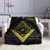 Fashion patterns Masonic portable sofa Blanket Freemason Flannel warm four seasons camping blanke Freemasonry Multi Size blanket