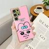 Cartoon O-Opanchu Usagi Handyhülle Luxus Galvanisierter Metallrahmen Hülle Für Samsung Galaxy S25 S24 S23 Ultra Funda