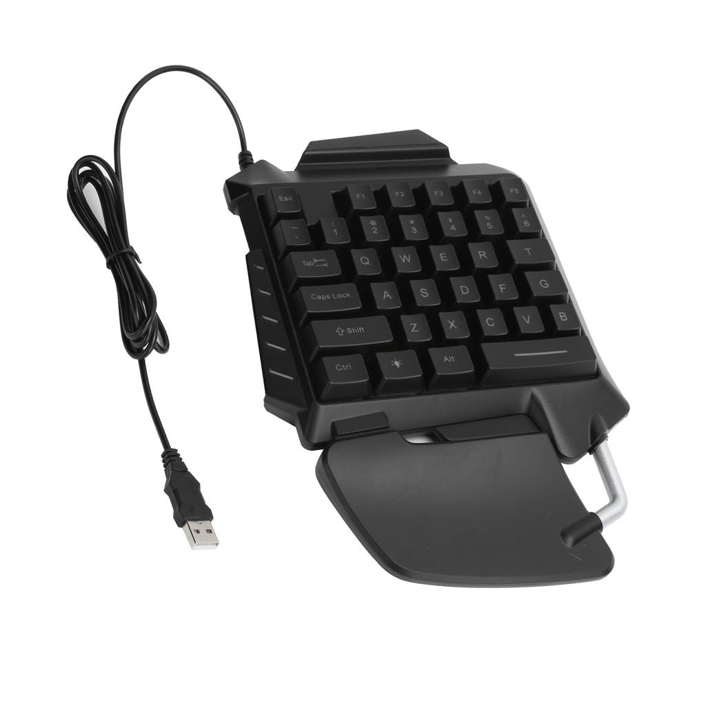 OneHanded Keyboard 35 Key USB Wired Portable Mechanical Gaming Keypad with LED Backlight
