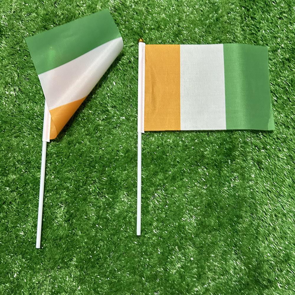 SKY FLAG Ivory Coast Hand Flag 14x21cm 10/20/50/100pcs Polyester Flying The Ivorian National Banner Côte D'Ivoire Hand Flag