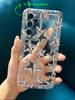 A55 Case for Samsung Galaxy A16 A15 A35 A53 A14 A54 A34 4G S21FE S22 S23 S24 S25 Ultra Transparent Silver Star Print Phone Cover