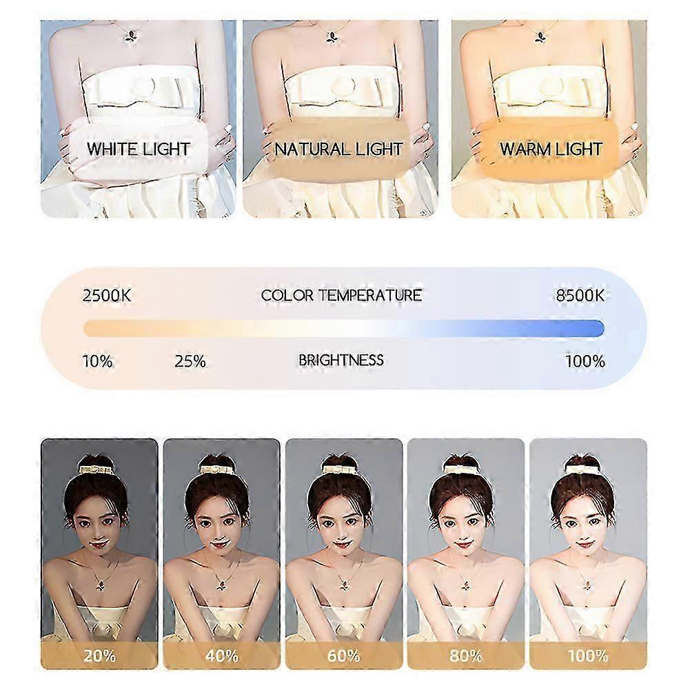 10" Selfie Ring Light, Stepless Dimmable LED Ring Light, Mobile Phone Photography LED Circle Lamp for Live Streaming