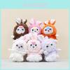 Adorable Cartoon Rabbit Plush Keychain Cute Stuffed Toy For Kids Backpack Decoration