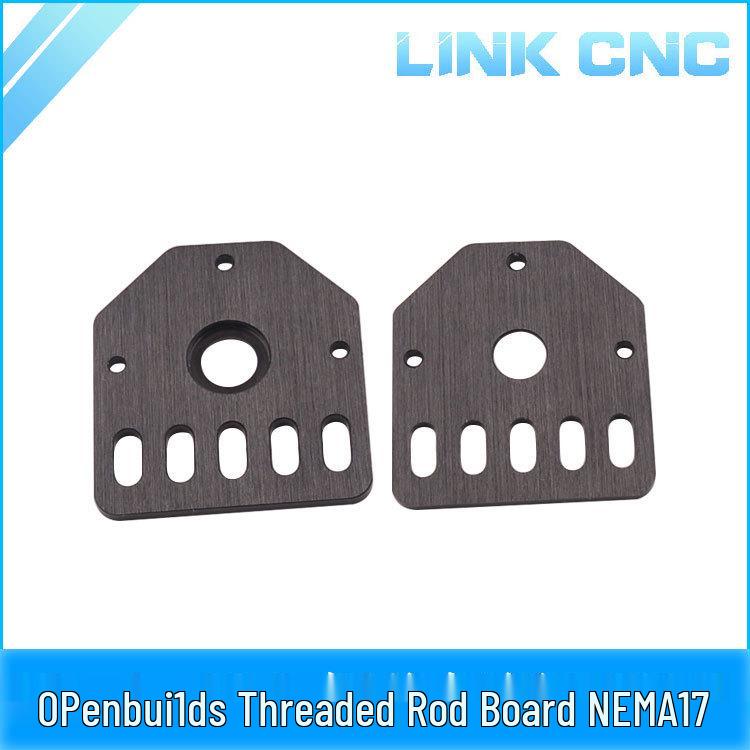 Openbuilds CNC NEMA17 Резьбовой Шток Алюминиевая Монтажная Пластина, Толщина 3 мм Black 3x59.29x53 mm