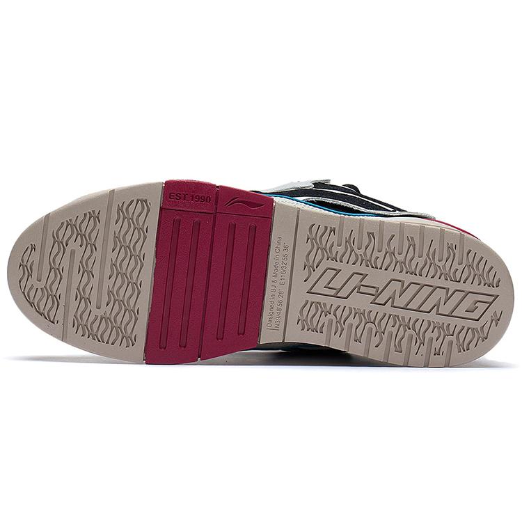 Li Ning Wave GOLDEN Textile, Synthetic Leather Slip Resistant Cushioning Abrasion Resistant Low top Skateboard Shoes AECS073-3