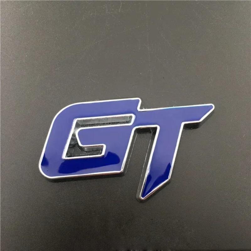 3D Metal GT Logo Letters Car Front Grill Rear Trunk Emblem Badge Sticker Decals For GT Accessories