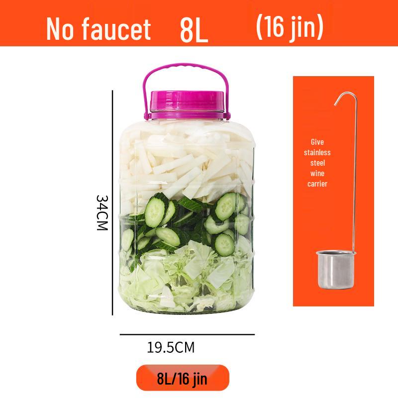 Large Capacity Sealed Glass Jar: Perfect for Wine, Kimchi, Pickling, and Brewing