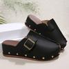2025 Summer New Women's Platform Slippers Large Size Toe Open Toe Platform Beach Sandals for Women